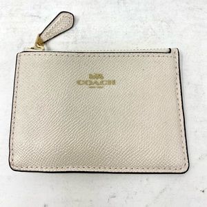 Coach - Skinny Zip Wallet with Key Ring Chalk